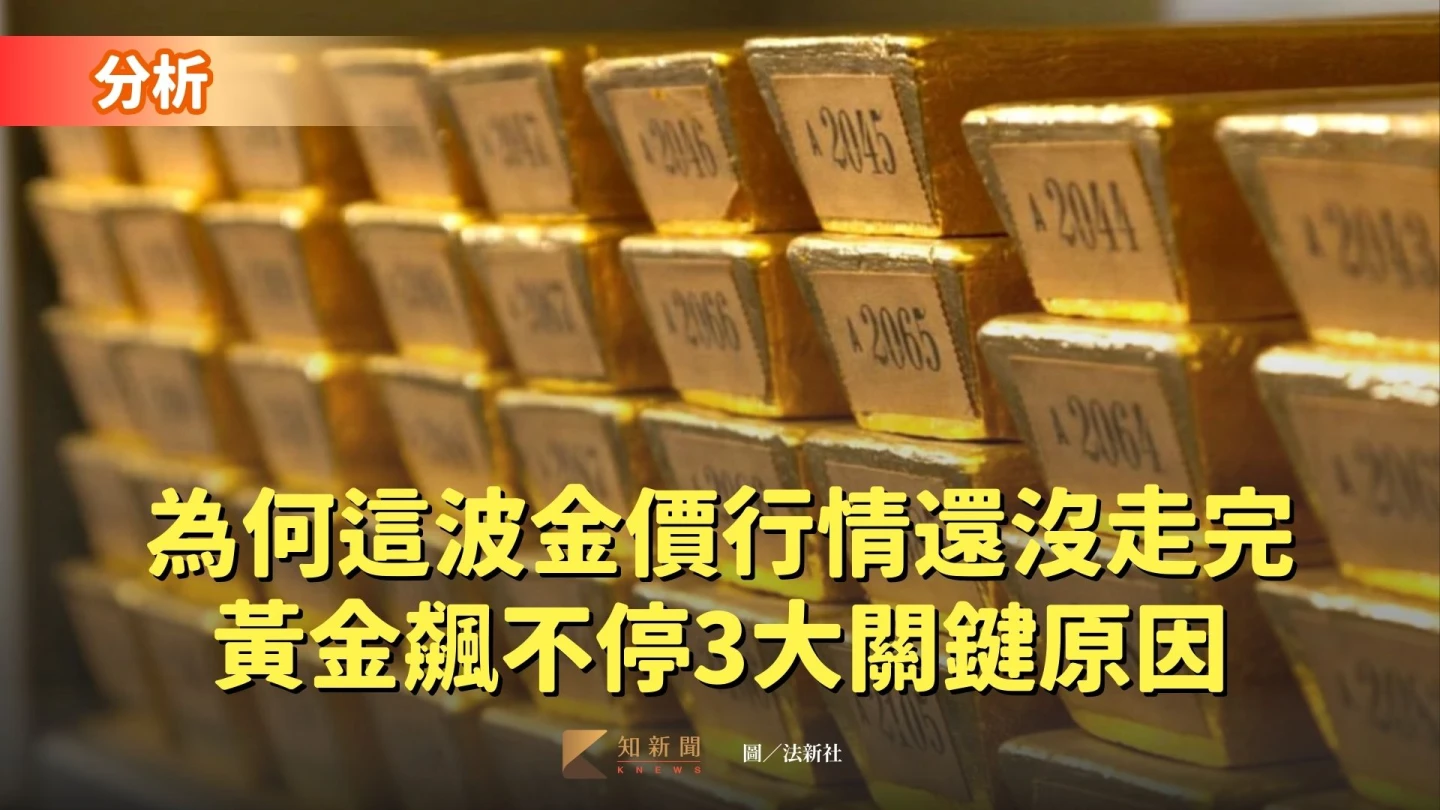 黃金飆不停3大關鍵原因:為什麼這波金價行情還沒走完