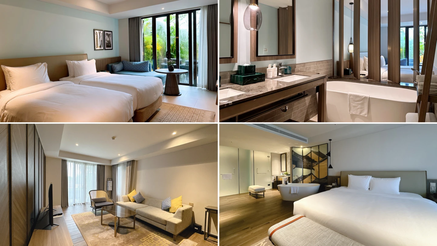 豪華客房(上圖)、河景套房(下圖)。劉沛妘攝