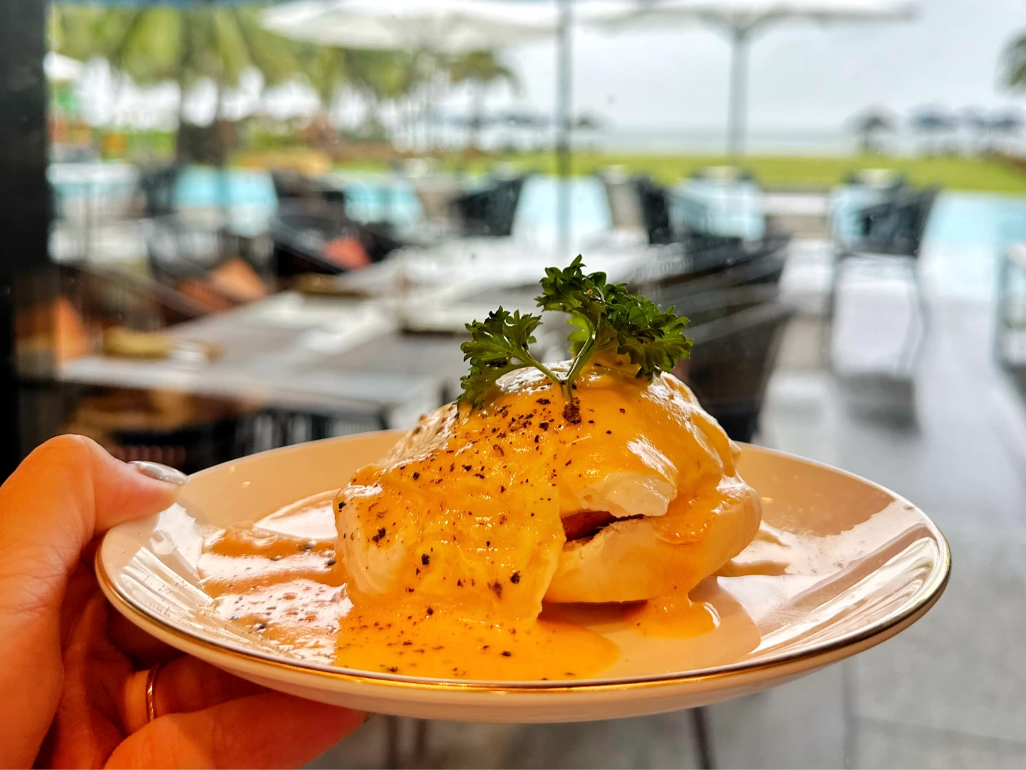 現做班尼迪克蛋。劉沛妘攝