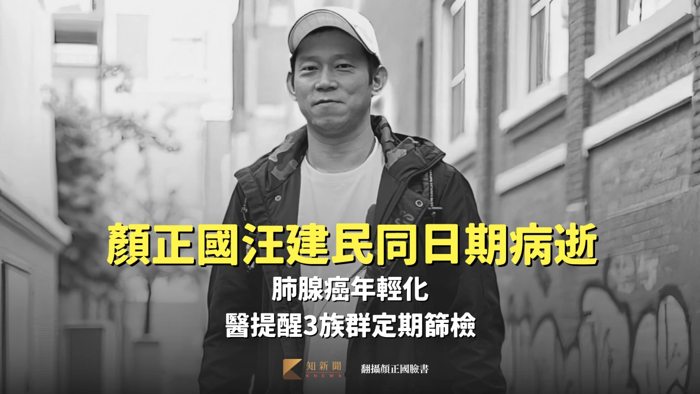 藝人顏正國汪建民同日期病逝！肺腺癌年輕化　醫提醒3族群定期篩檢