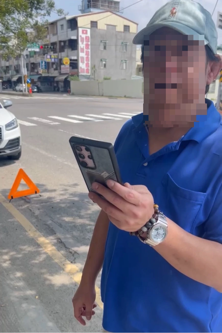 小黃運將以傳教士行李刮傷車尾保桿為由,求償1500元。投訴人提供