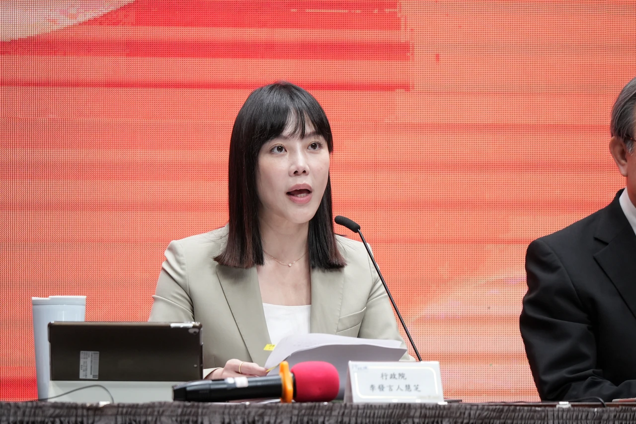 政院發言人李慧芝。葉志明攝