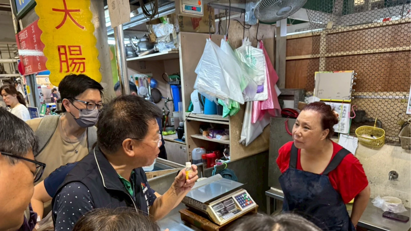 中市府啟動生鮮豬腸產品稽查專案。中市府提供