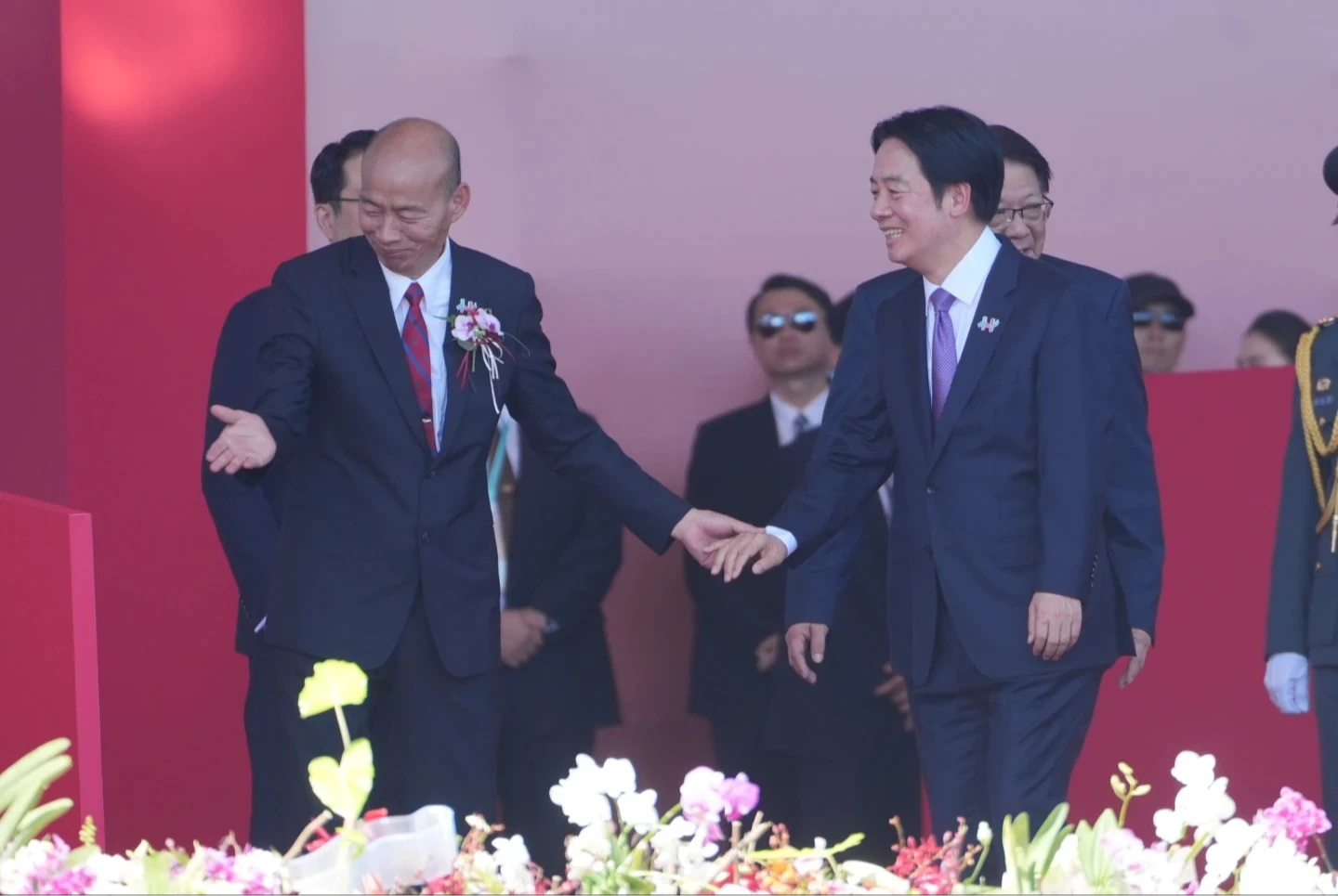 慶籌會出包,忘了收總統講稿,害立法院長韓國瑜誤唸。陳卓邦攝