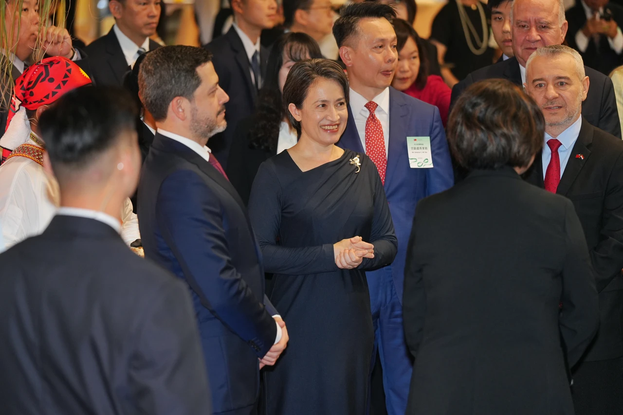 副總統蕭美琴出席國慶酒會。李柏毅攝