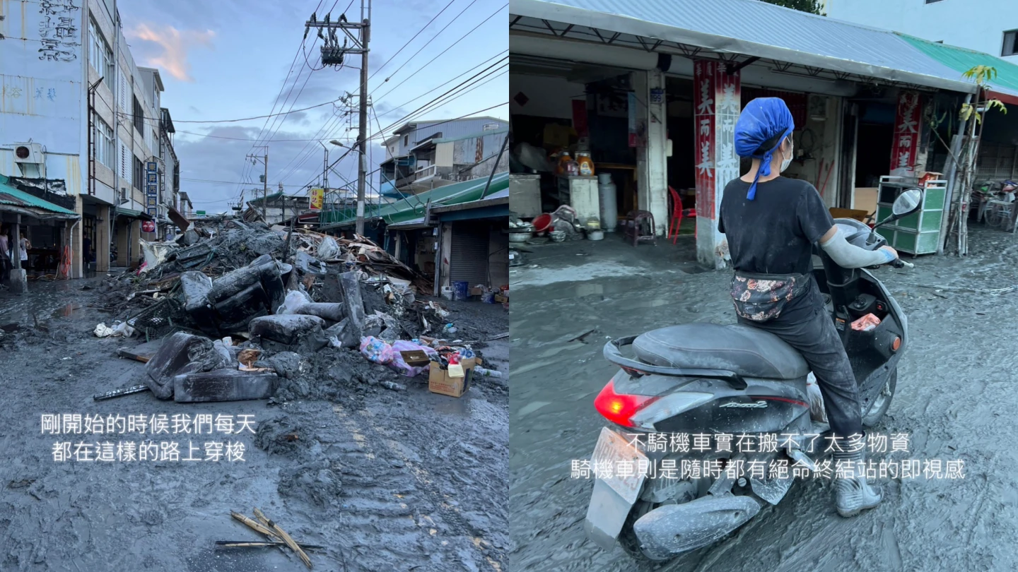 絲雅在災情發生,立刻到光復救援毛孩。絲雅提供