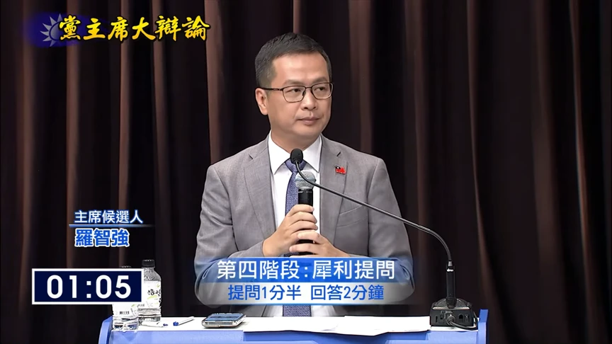 羅智強一度變臉。中天新聞提供
