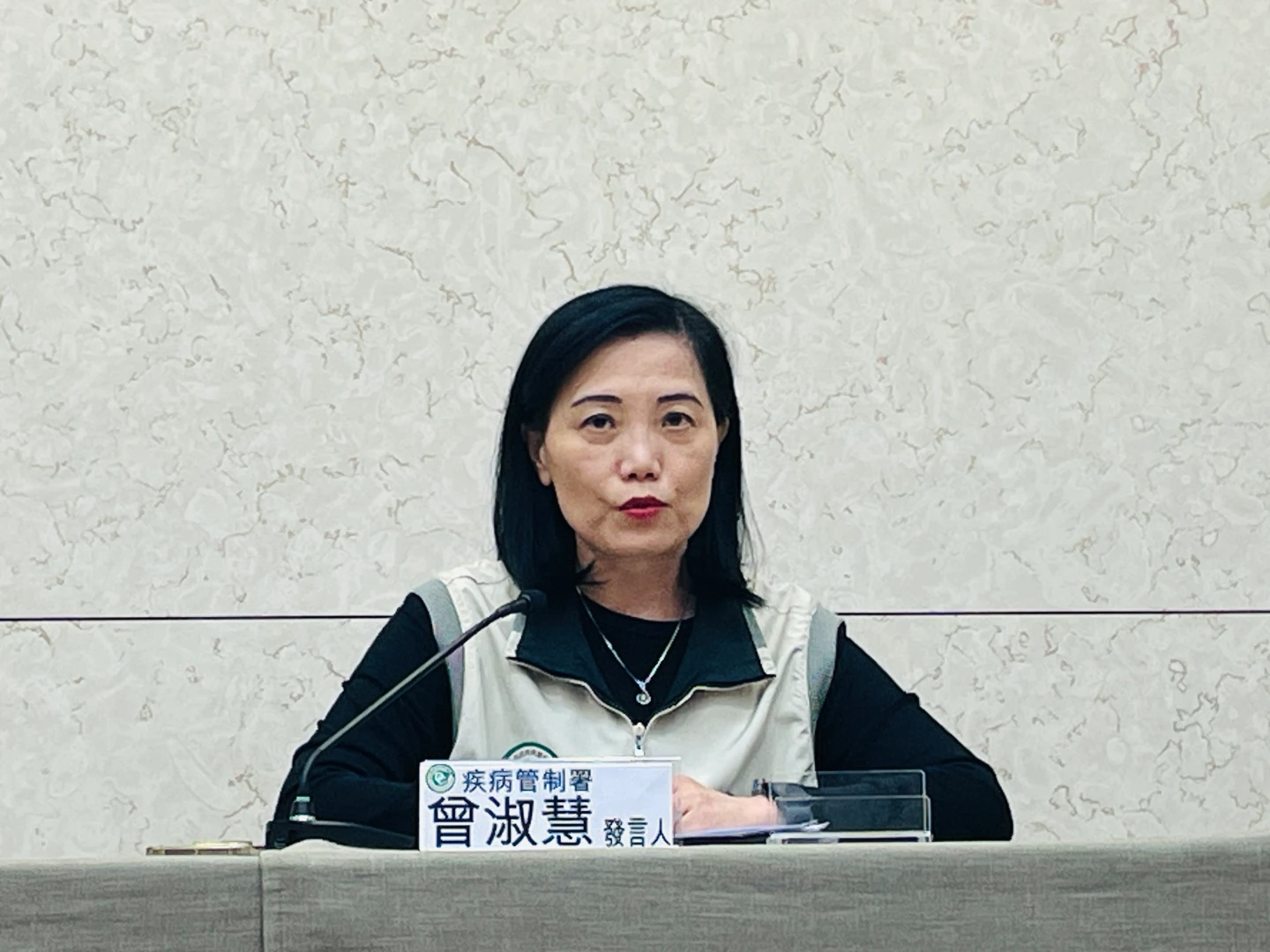 曾淑慧指出,已依開口合約規定,著手下訂額外的20萬劑流感疫苗。賴昀岫攝