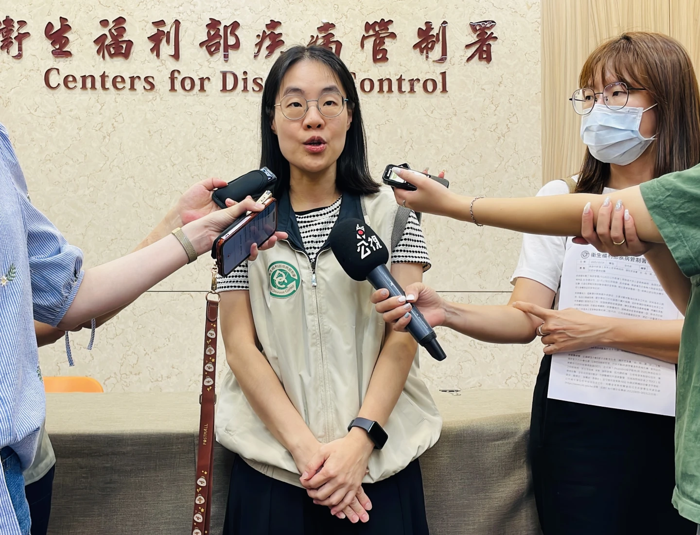 疾管署防疫醫師鄒宗珮表示,目前狀況穩定住院中。賴昀岫攝