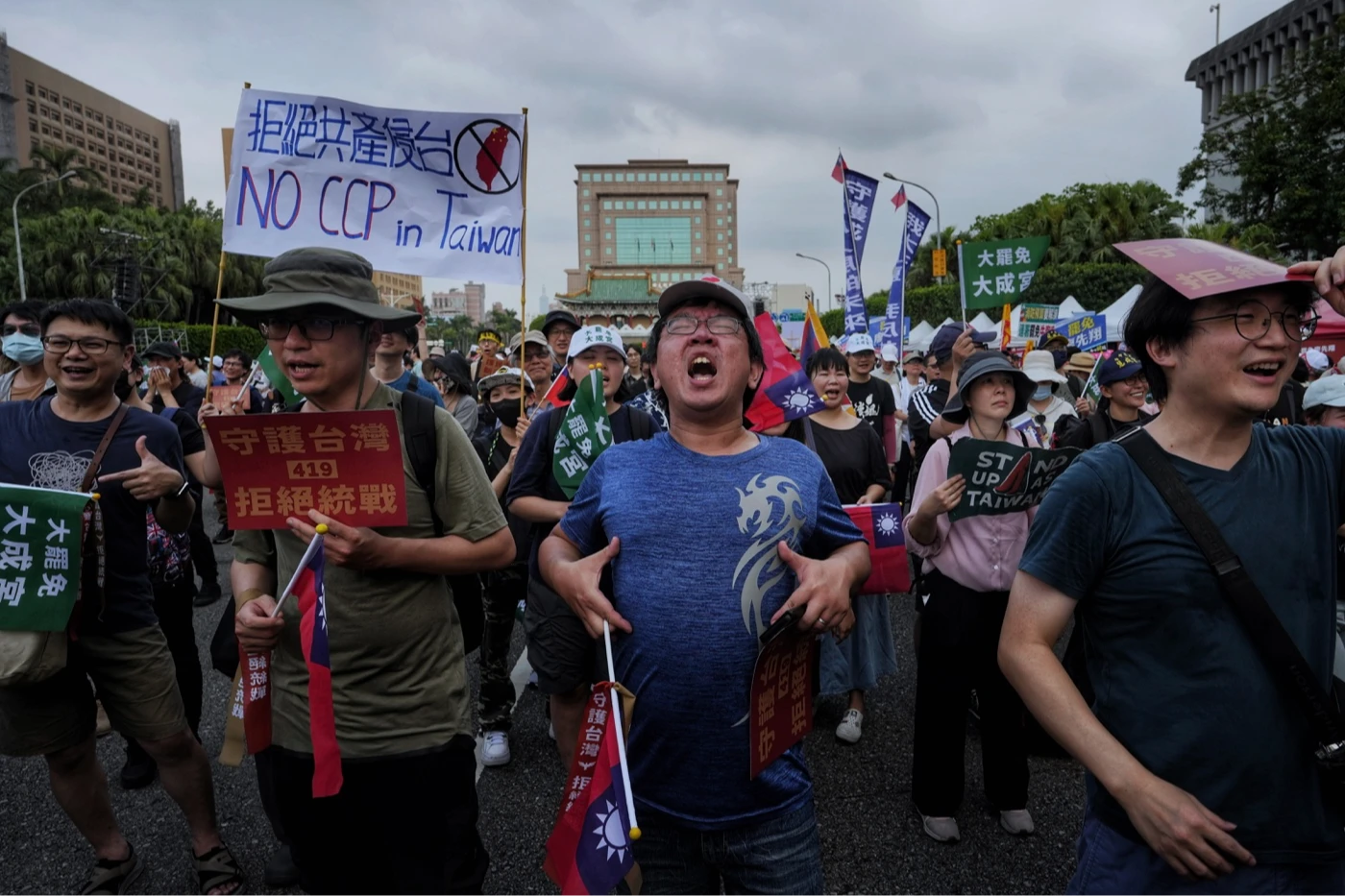 〈人民的力量:台灣民主的街頭角力〉作品。林林攝