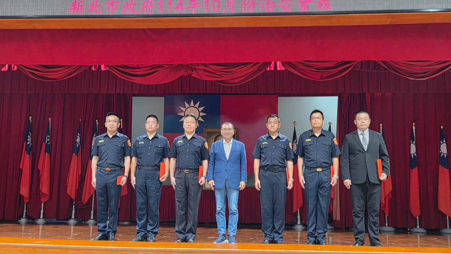 侯友宜今天表揚績優分局。曾伯愷攝