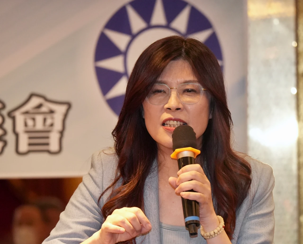 國民黨主席候選人鄭麗文。梁建裕攝