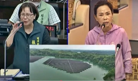 議員林美燕(右)要求更深層檢測水質。國民黨團提供