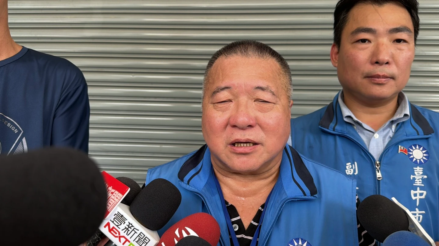 國民黨台中市黨部主委顏文正預估今天台中投票率可達5成。王煌忠攝