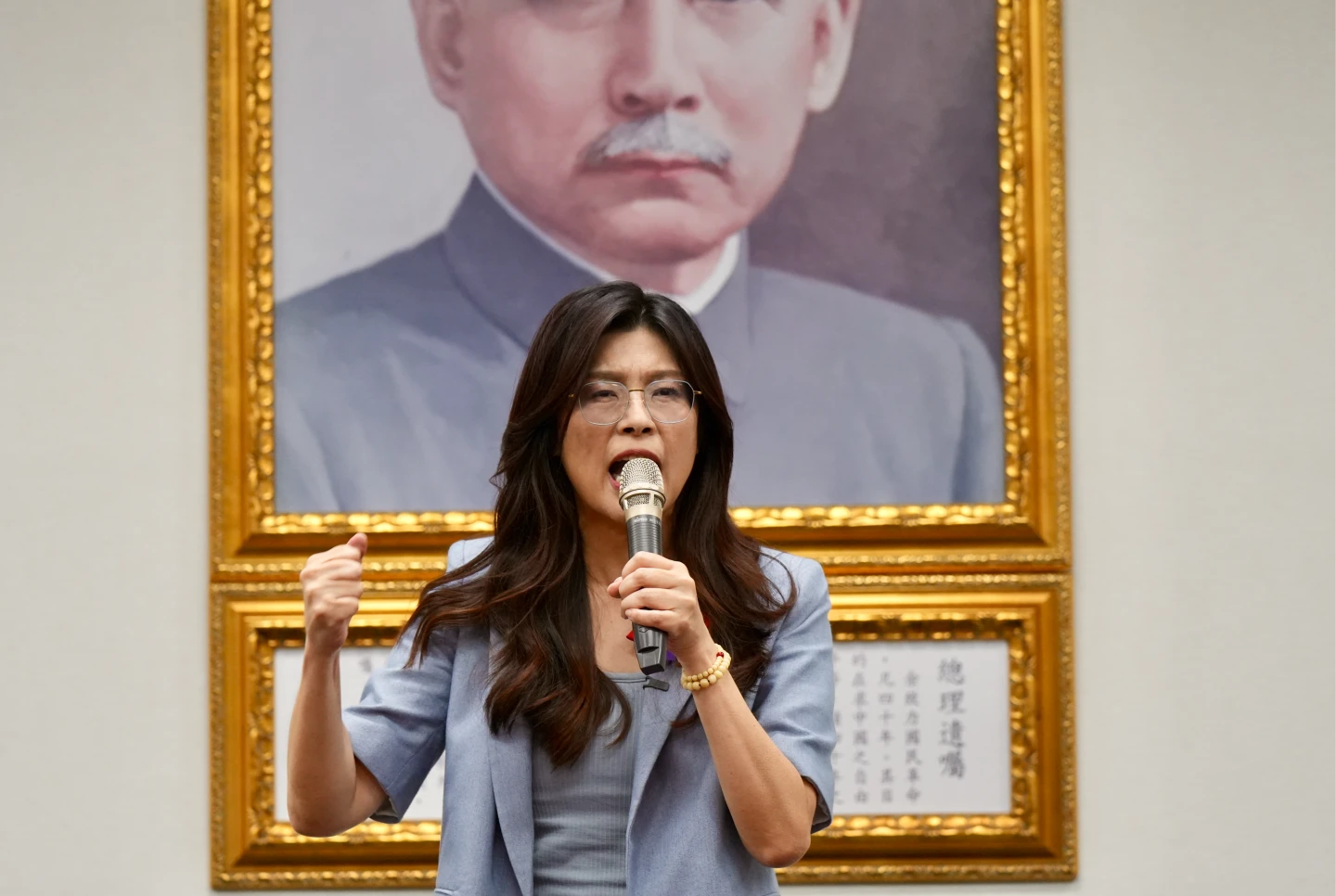 國民黨主席當選人鄭麗文。梁建裕攝