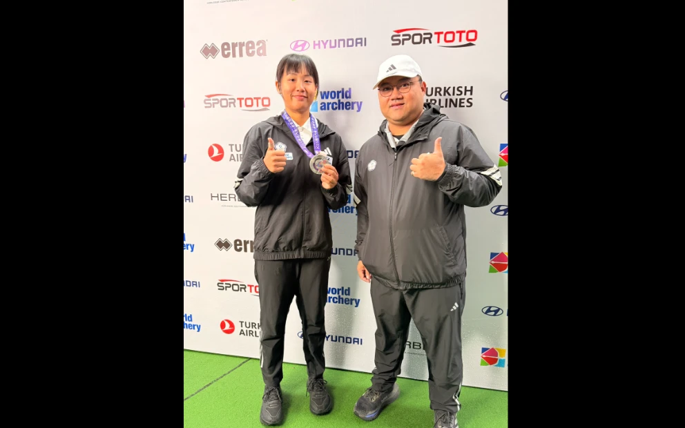 台灣射箭新星「最強高中生」許芯慈在射箭年終賽奪銀。中華射箭協會提供