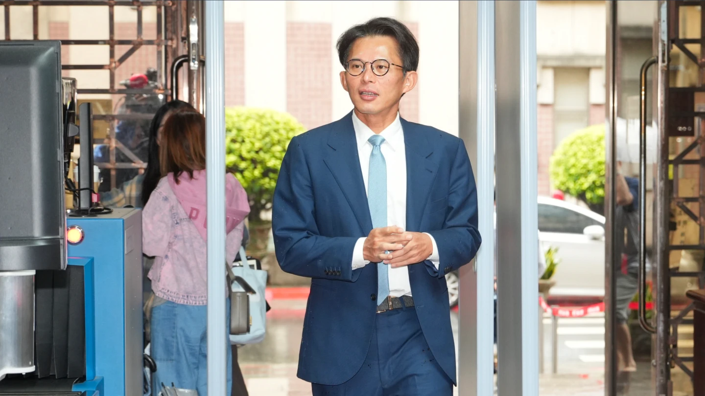 民眾黨主席黃國昌今到北院旁聽京華城案。陳卓邦攝