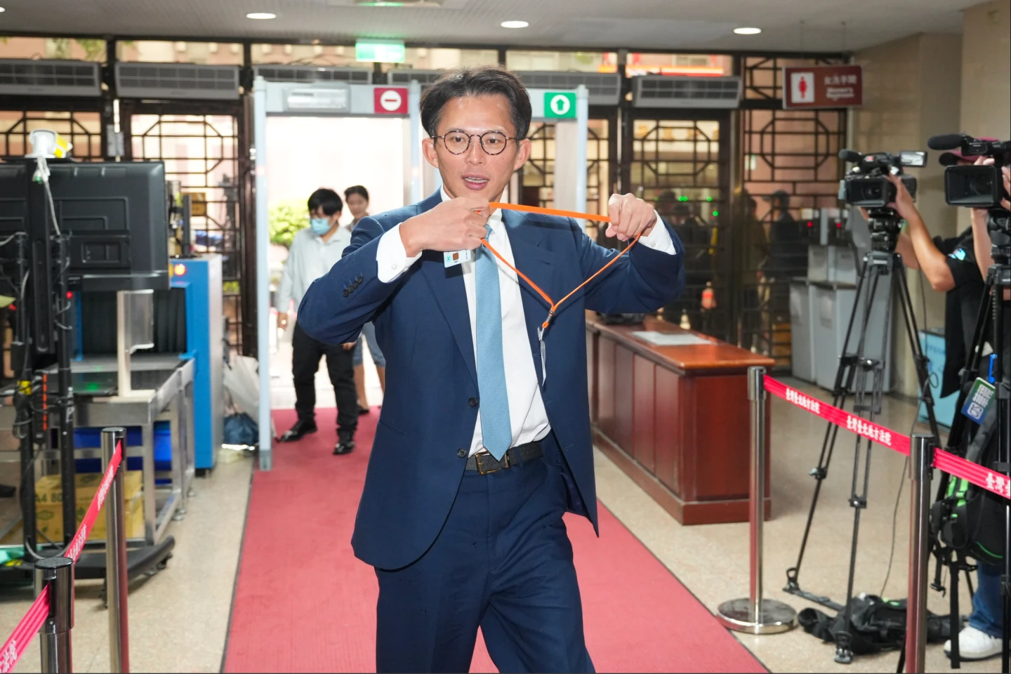 黃國昌今到北院旁聽京華城案。陳卓邦攝