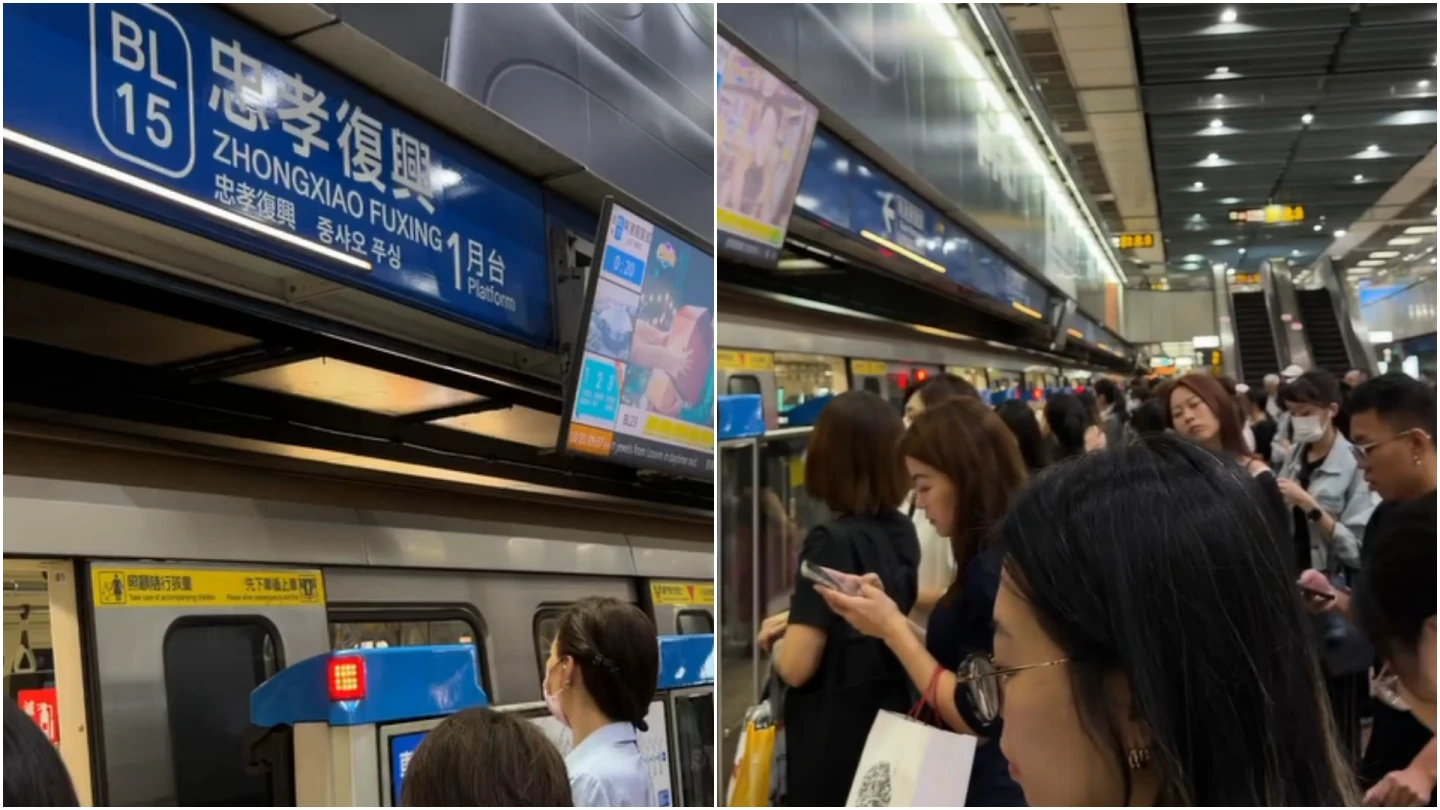 北捷板南線列車今早出現異常。取自Threads @ yang_oo0322
