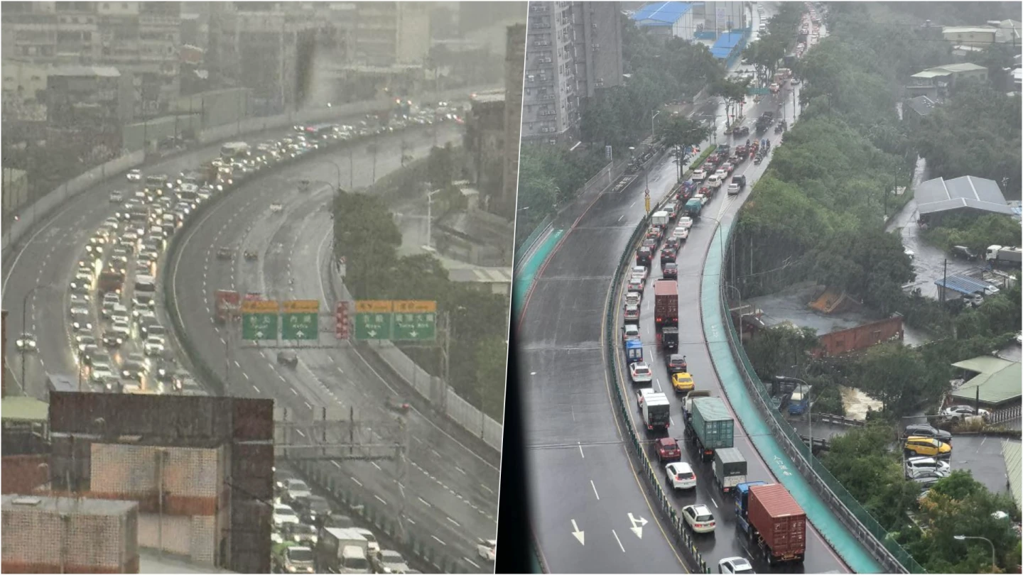 國道死亡車禍嚴重回堵!當地人上班被困在車陣中。取自臉書社團「汐止集團」