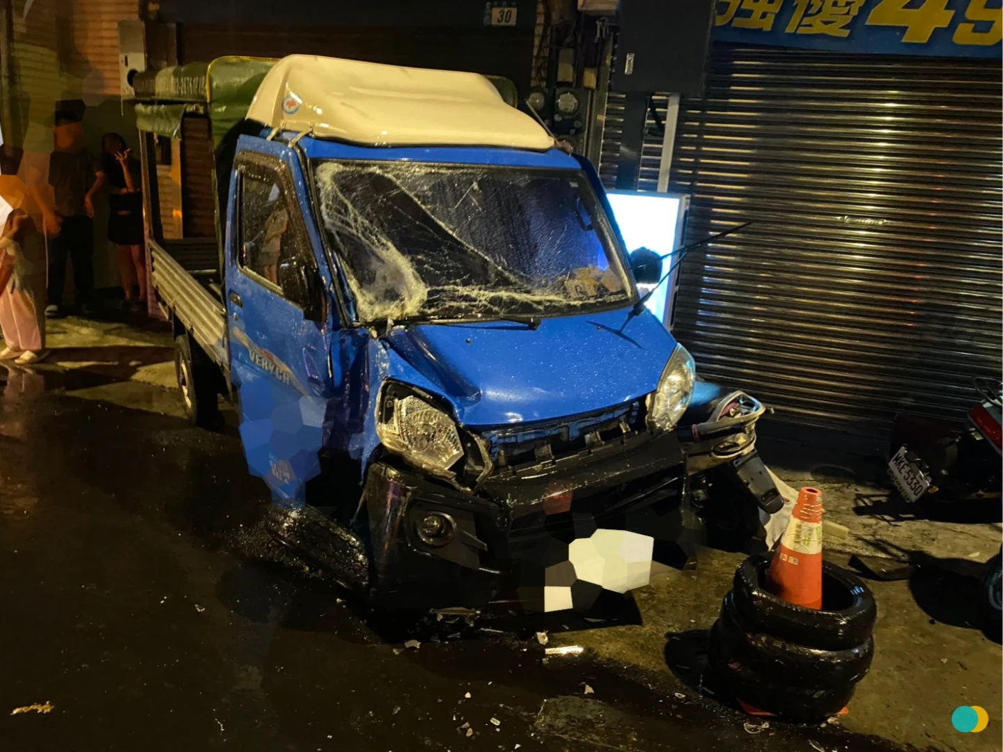 肇事貨車。翻攝畫面