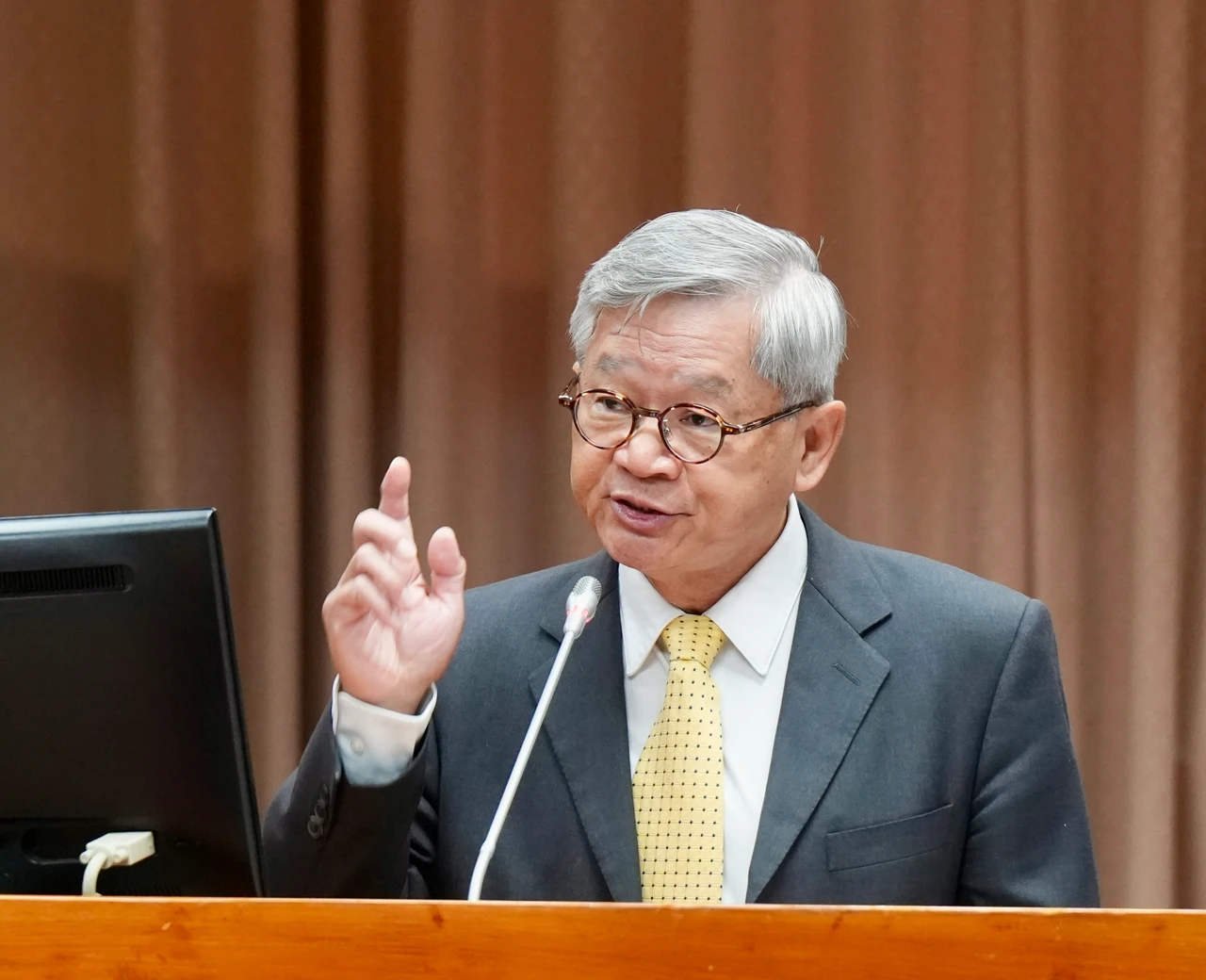 吳誠文強調,半導體關鍵技術絕對根留台灣。梁建裕攝