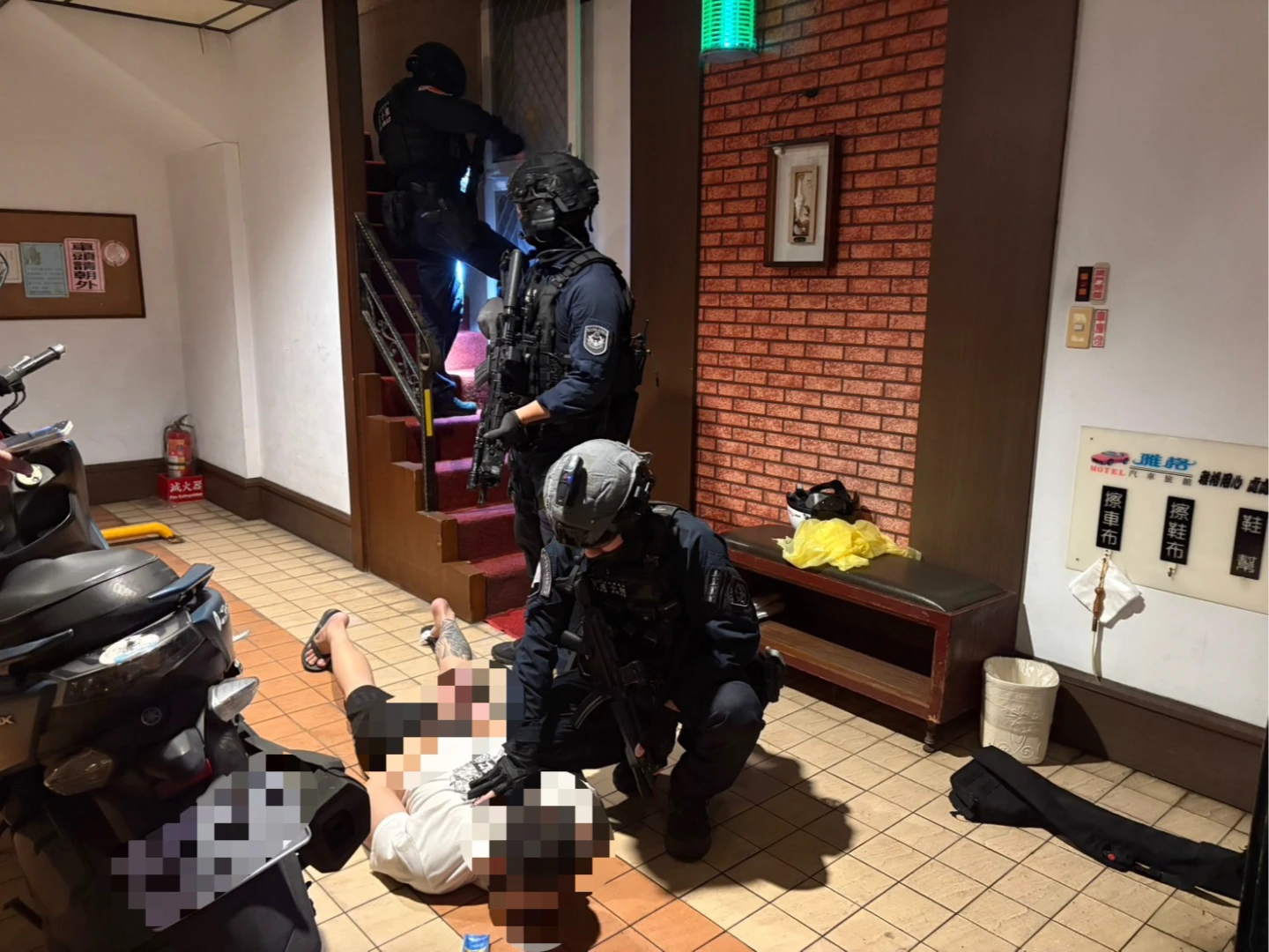 警方循線逮捕開槍三嫌。翻攝畫面