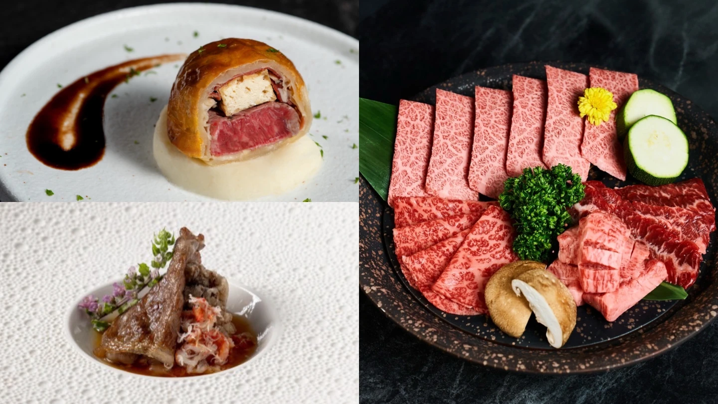 和牛拼盤2,980元/5,960元(小/大)、八和蟹茸燒660元、八和特製女王派660元。八和和牛提供