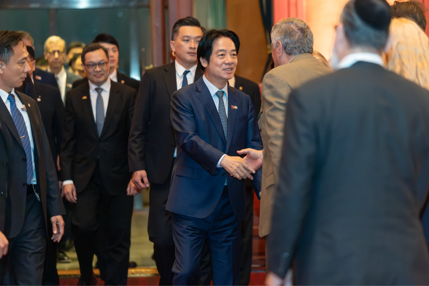 賴清德昨出席晚宴歡迎訪賓來台。總統府提供