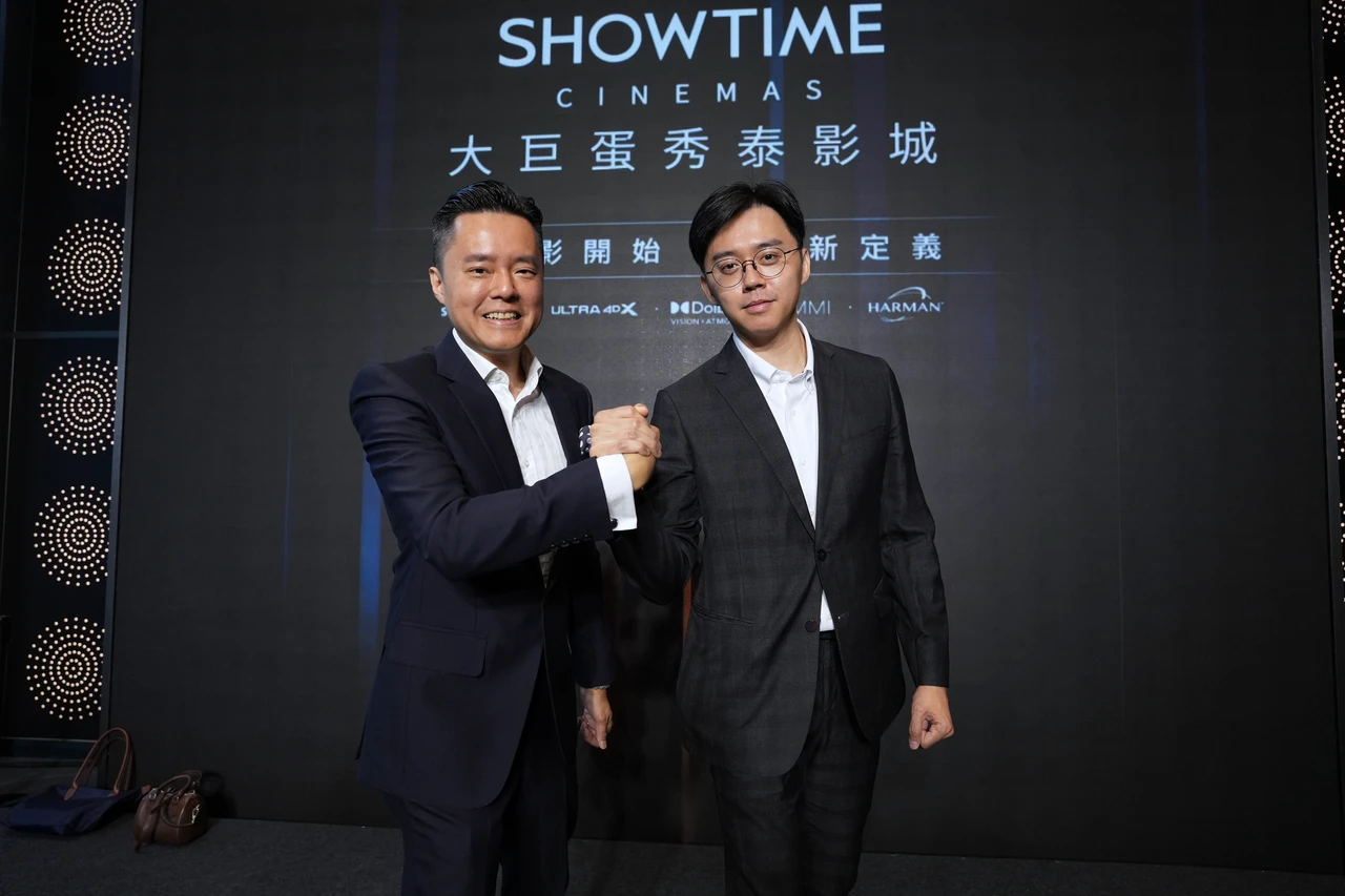 秀泰影城廖偉翔總經理、秀泰影城廖偉銘董事長。葉志明攝