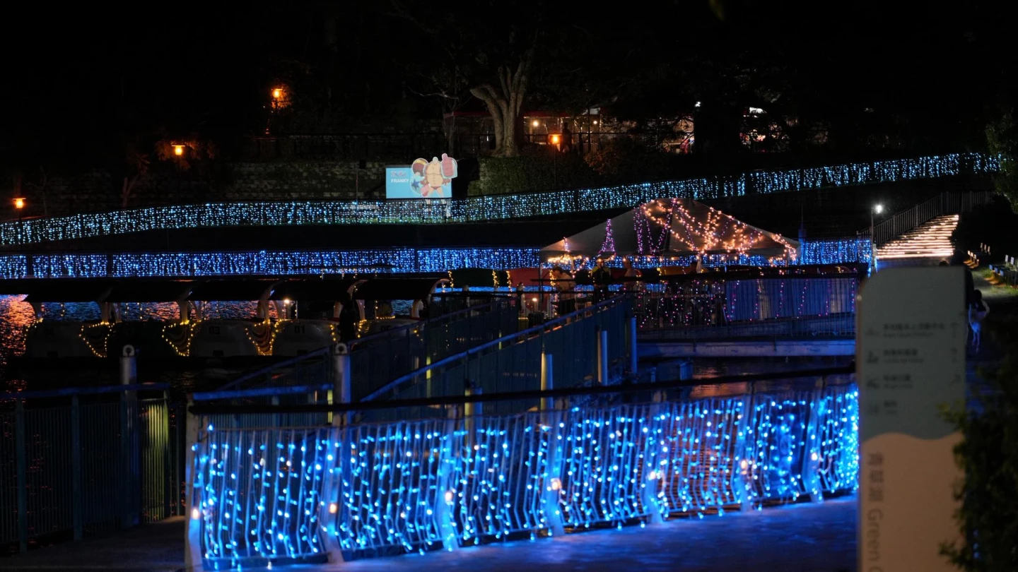 夜間有燈光和煙火秀。取自FB@跟風玩新竹