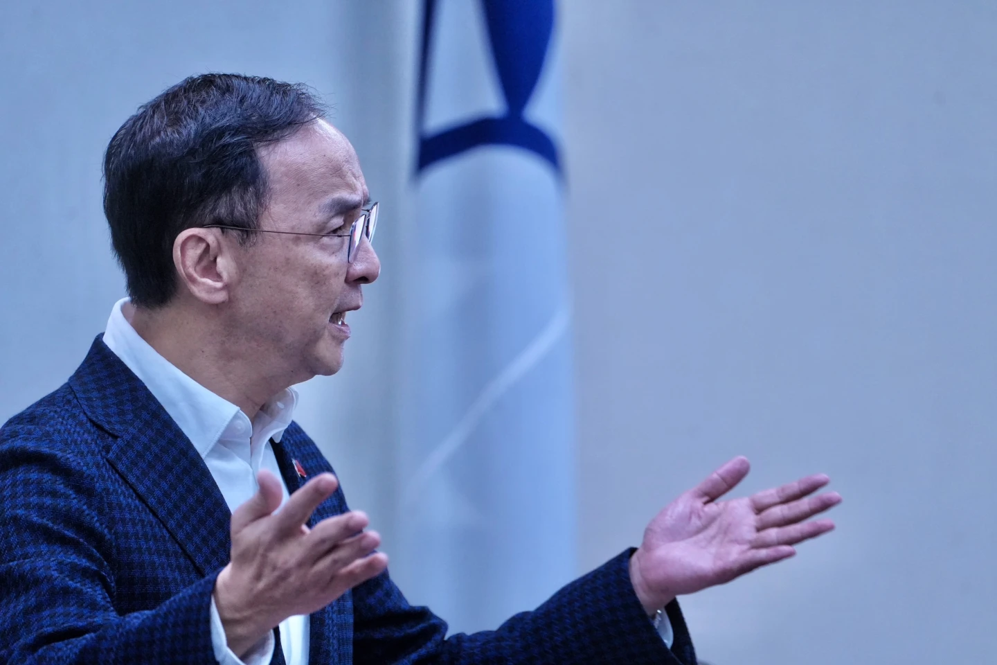 朱立倫喊話黨內團結。林林攝