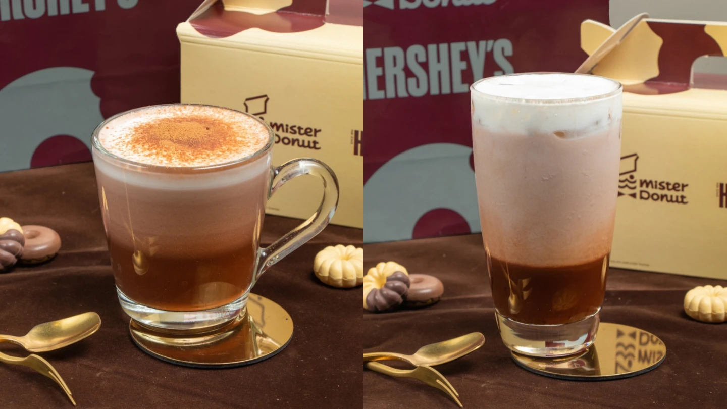 HERSHEY’S熱可可牛奶、HERSHEY’S冰可可牛奶。 Mister Donut提供