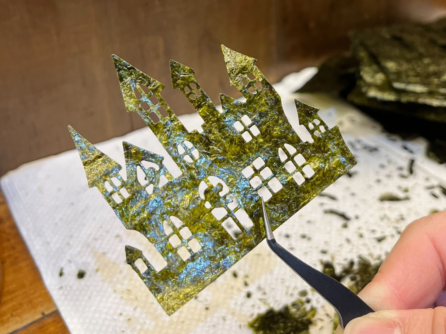 拉麵中的海苔都是手工製作。取自FB@拉麵公子