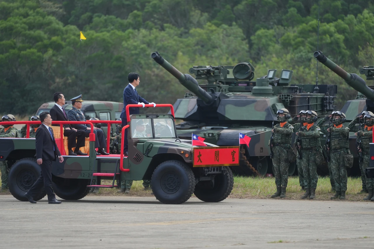 總統賴清德閱兵。李柏毅攝