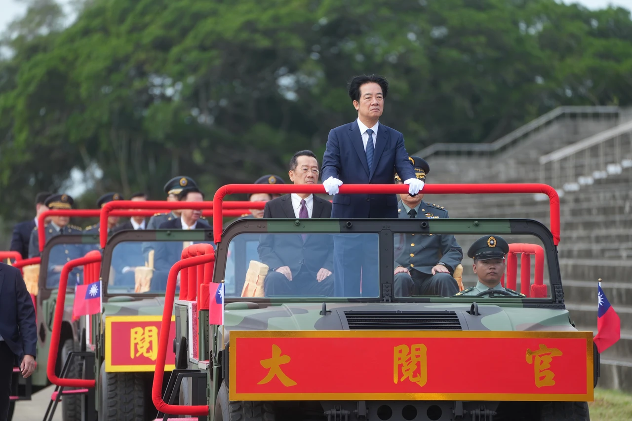 總統賴清德閱兵。李柏毅攝