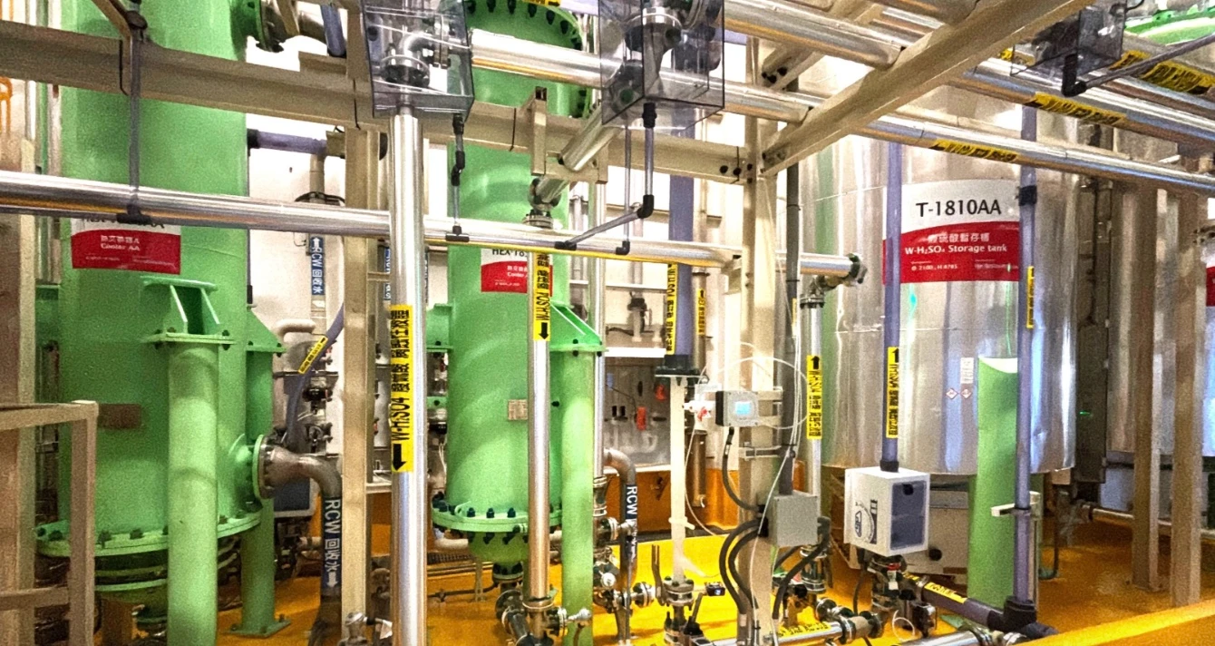 「一滴硫酸都不外運」！台積電綠色循環體系　推廢硫酸回收系統2.0及空汙防制升級
