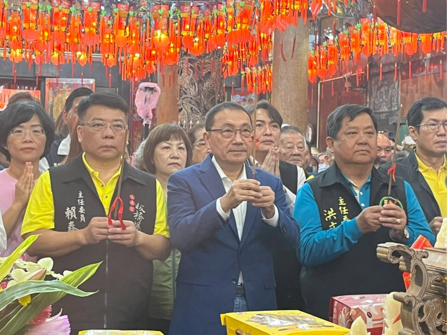 看著信眾高喊媽祖我愛祢,侯友宜說「其實是媽祖愛大家」。新北市民政局提供