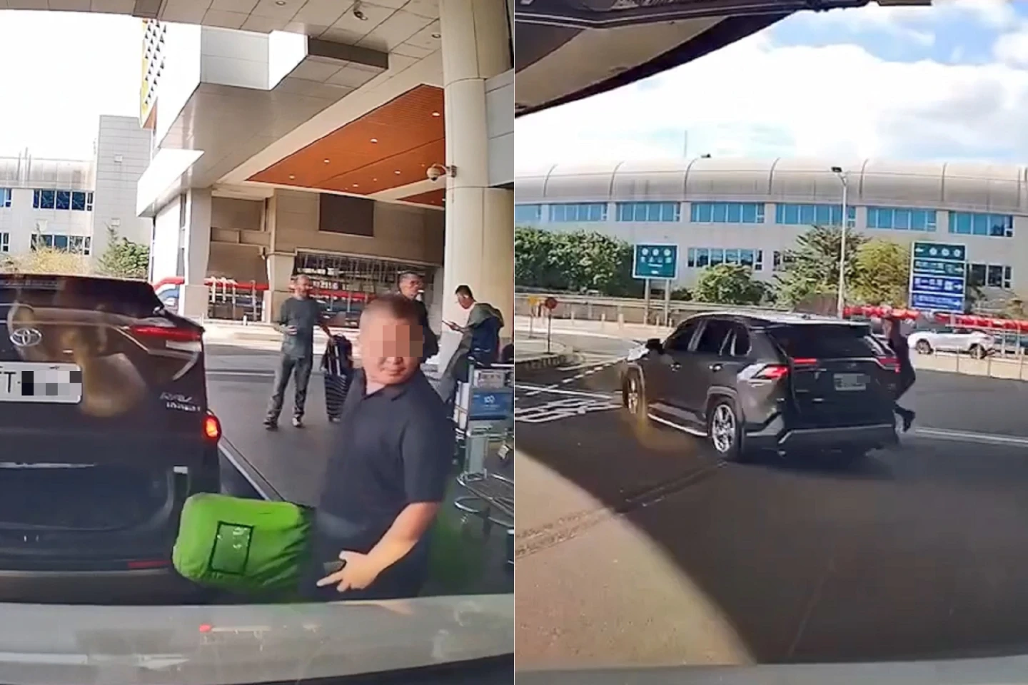 國門亂象！白牌車桃機囂張載客「尾門未關飆速逃逸」　航警肉身攔車險象曝光
