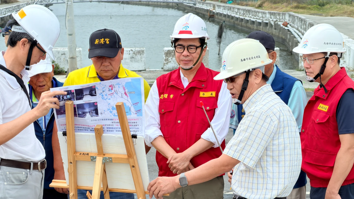 鳳凰颱風逼近！高雄颱風假出太陽　陳其邁視察排水系統：不可掉以輕心