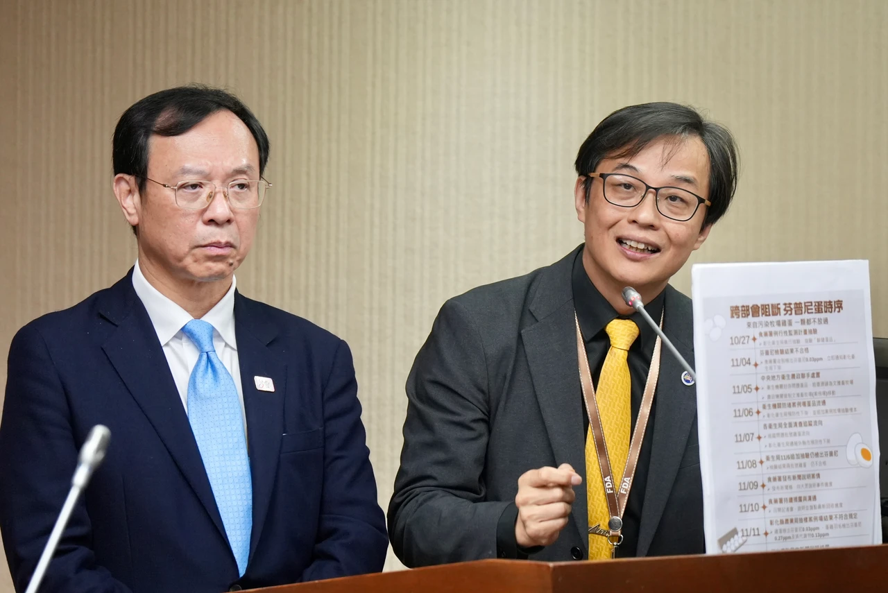 食藥署長急定調毒蛋為個案　雞毛檢出芬普尼改口「不排除更多」