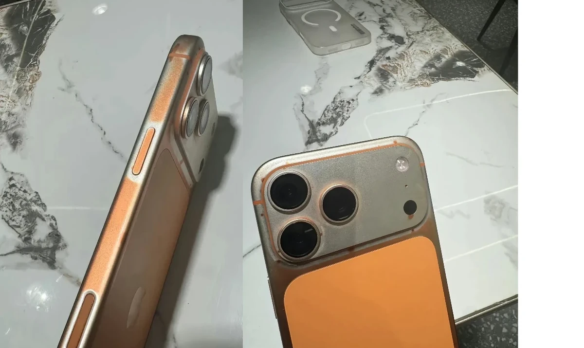 iPhone17「宇宙橙」整面掉漆　網友控訴：只擦濕紙巾就毀了