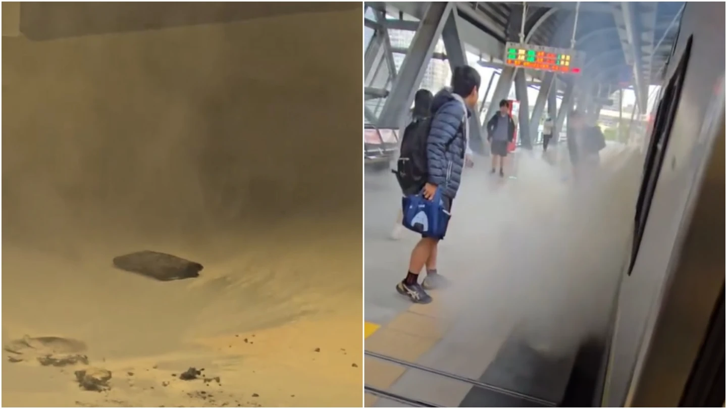 有片｜白煙瀰漫台鐵區間車廂！傳行動電源起火　 學生急拿滅火器撲救