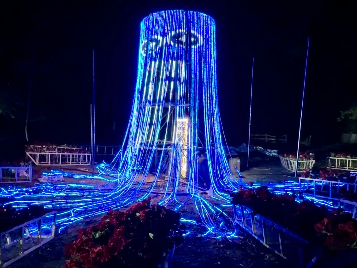 最美山林燈節！台南「空山祭」耶誕節回歸　AI光影藝術點亮龍崎虎形山