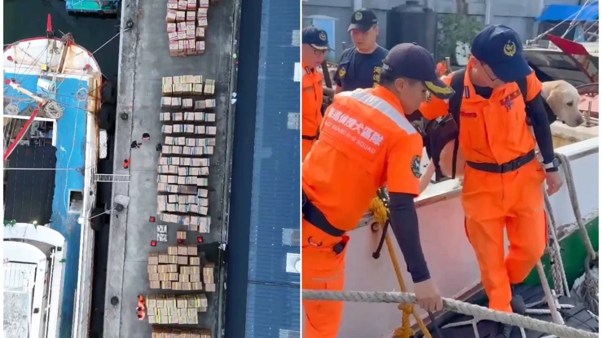 海巡偵搜犬立大功！揪3漁船走私101萬包市價逾億私菸　5人起訴