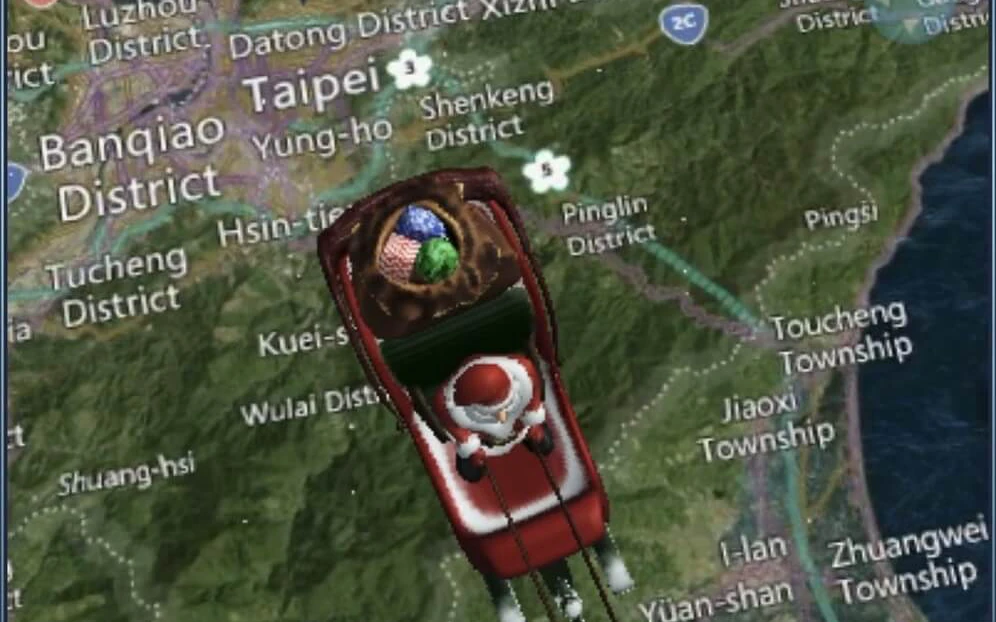 耶誕老人平安夜飛越台灣上空送祝福　雪橇飛行物笑回：「Ho Ho Ho」