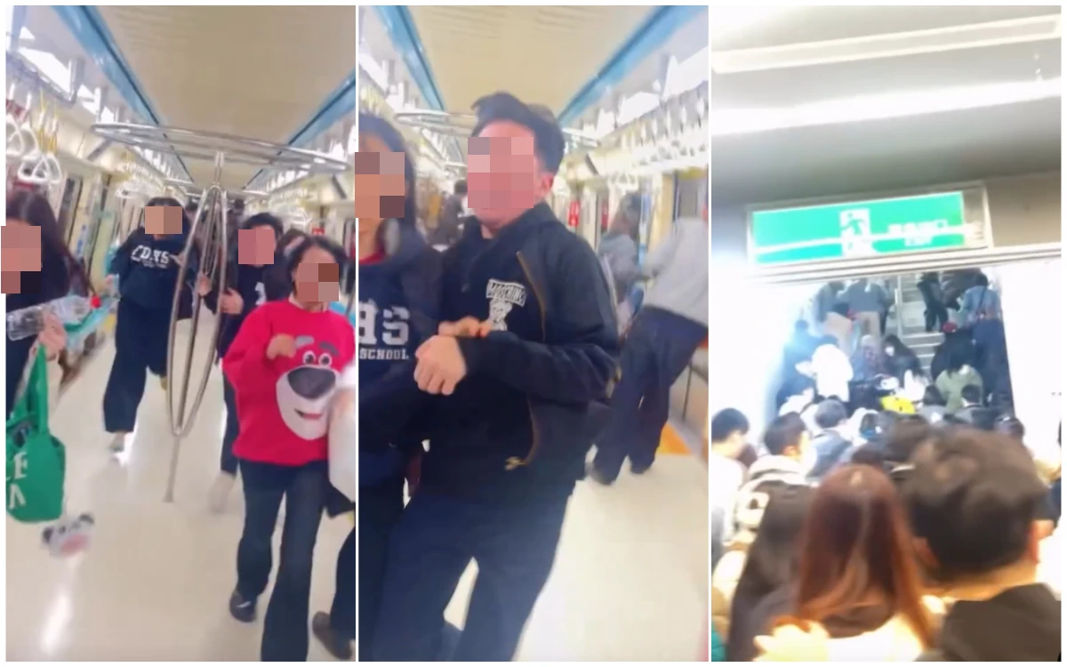 奔逃片｜男持傘激敲車廂！乘客恐慌驚喊「趕快下車」　母說明起因