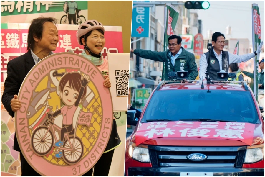 「扶龍王」哼神曲力挺！陳亭妃啟動鐵馬長征　林俊憲集結台南隊揭民調：會贏