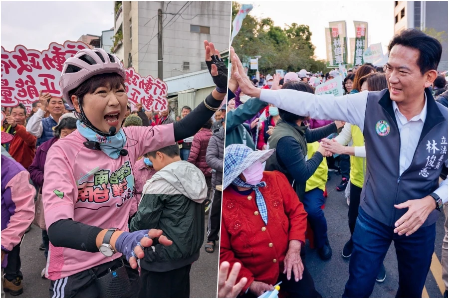 初選激戰！陳亭妃鐵馬征途喊「民調8連勝」　林俊憲「最強戰隊」萬人造勢