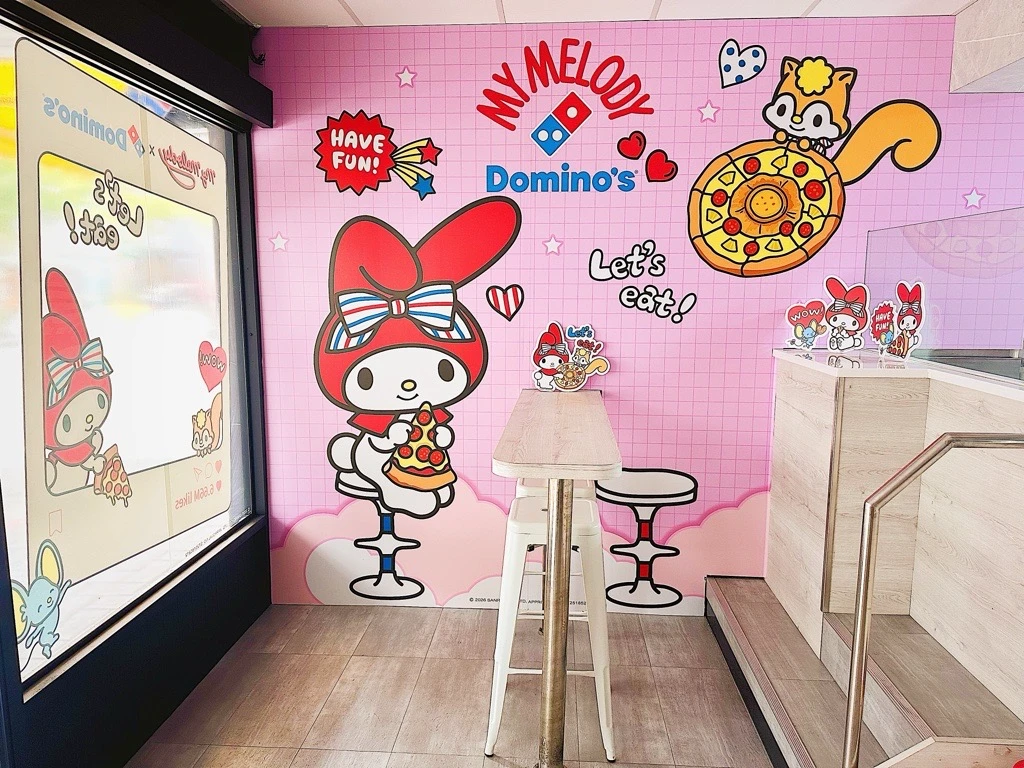 美樂蒂現身達美樂！吃披薩「5款周邊」免費送　全台唯一主題店曝光